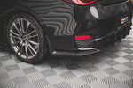 Maxton Parts - Diffusor Flaps passend für Infiniti Q60 S Mk2 schwarz Hochglanz