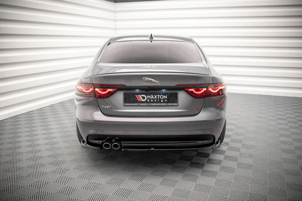 Maxton Parts - Diffusor Flaps passend für Jaguar XF R-Sport Mk2 schwarz Hochglanz