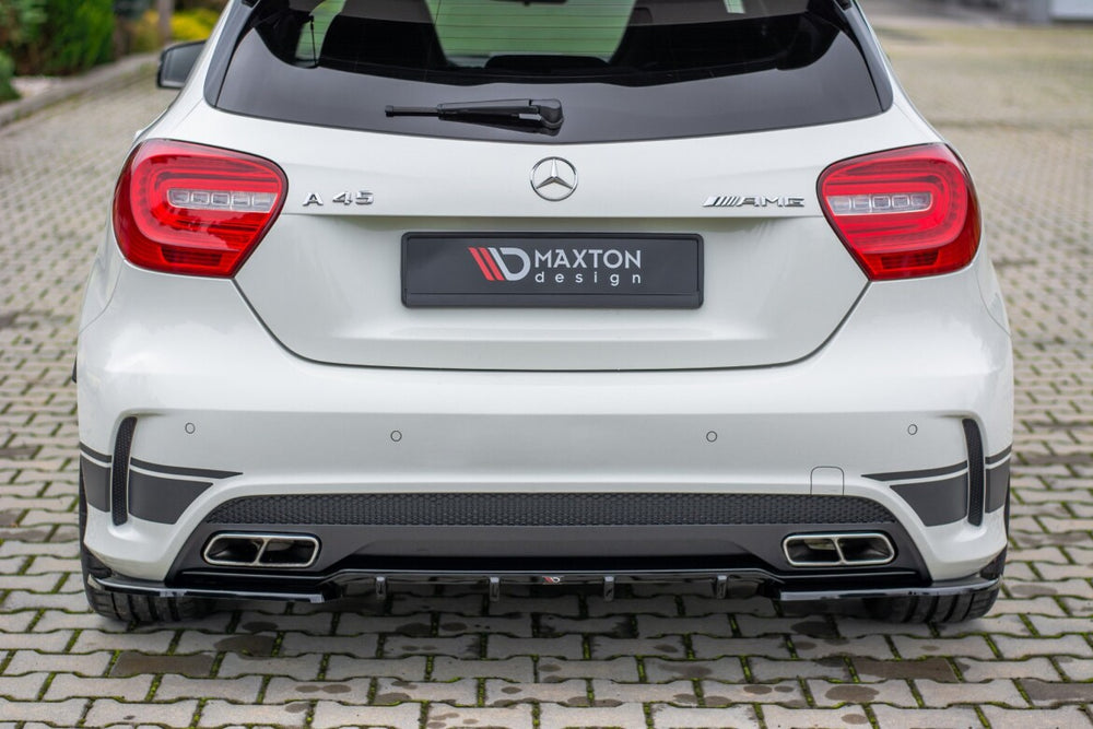 Maxton Parts - Diffusor Flaps passend für Mercedes A45 AMG W176 schwarz Hochglanz