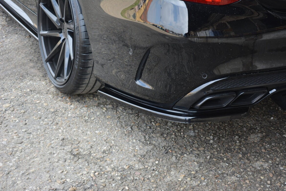 Maxton Parts - Diffusor Flaps passend für Mercedes-AMG C 43 Limousine W205 FL schwarz Hochglanz (ME-C-205-AMG-RSD1-G)