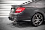 Maxton Parts - Diffusor Flaps passend für Mercedes C Coupe / Limousine / Kombi AMG-Line C204 / W204 FL / S204 FL schwarz Hochglanz