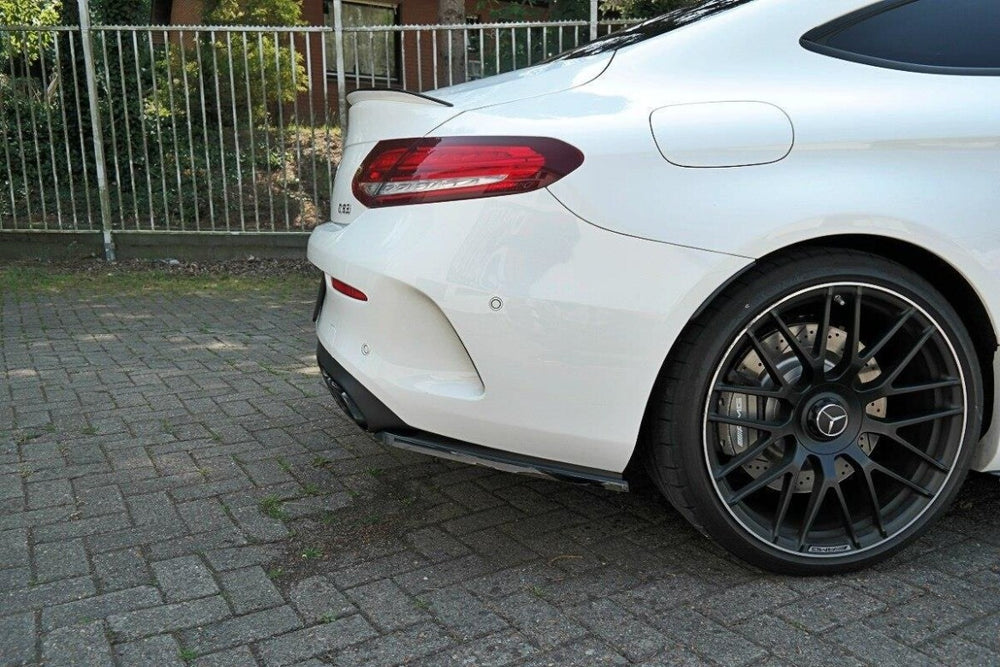 Maxton Parts - Diffusor Flaps passend für Mercedes C-Klasse C205 63 AMG Coupe schwarz Hochglanz