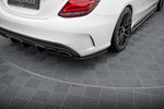 Maxton Parts - Diffusor Flaps passend für Mercedes C-Klasse S205 63 AMG schwarz Hochglanz