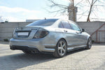 Maxton Parts - Diffusor Flaps passend für Mercedes C Limousine / Kombi AMG-Line W204 / S204 schwarz Hochglanz