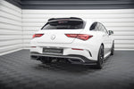Maxton Parts - Diffusor Flaps passend für Mercedes CLA AMG-Line X118 schwarz Hochglanz