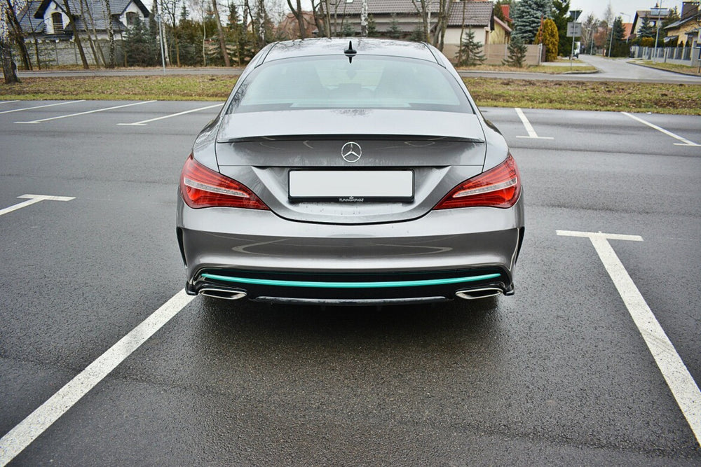 Maxton Parts - Diffusor Flaps passend für Mercedes CLA C117 AMG-LINE FL schwarz Hochglanz