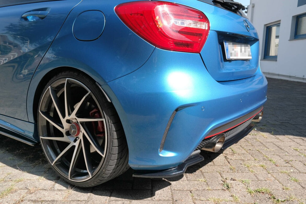 Maxton Parts - Diffusor Flaps passend für Mercedes W176 AMG-LINE vor FL schwarz Hochglanz