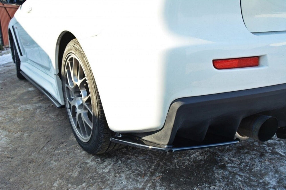 Maxton Parts - Diffusor Flaps passend für Mitsubishi Lancer Evo X schwarz Hochglanz