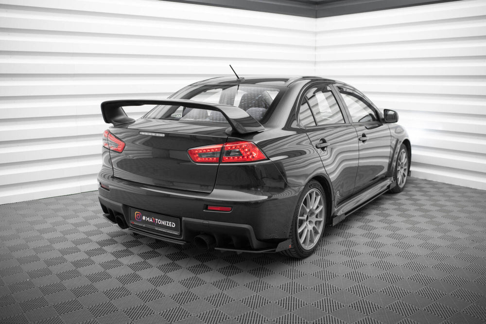 Maxton Parts - Diffusor Flaps passend für Mitsubishi Lancer EVO X schwarz Hochglanz (MILA10EVOCNC-RSD1B+RSF1-G)