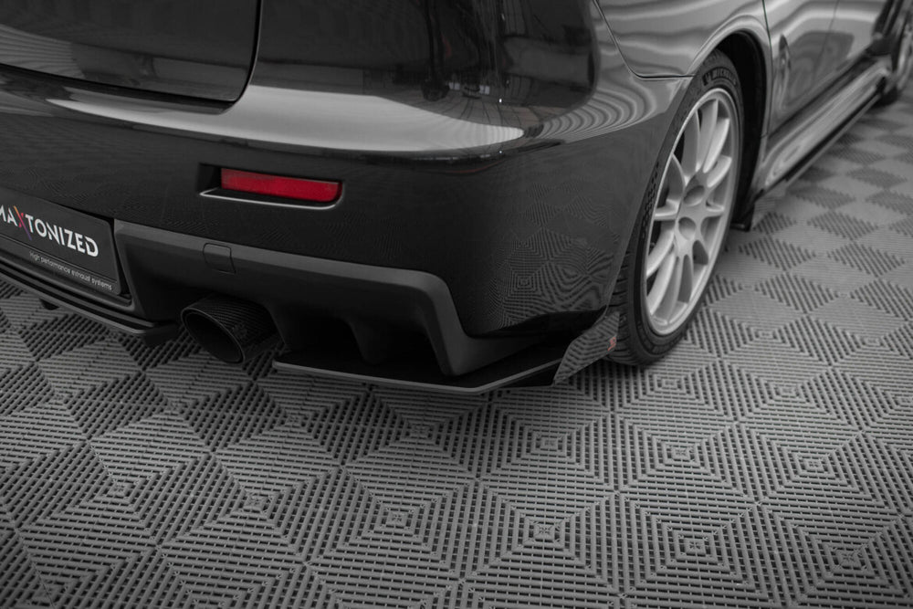 Maxton Parts - Diffusor Flaps passend für Mitsubishi Lancer EVO X schwarz Hochglanz (MILA10EVOCNC-RSF1-G)