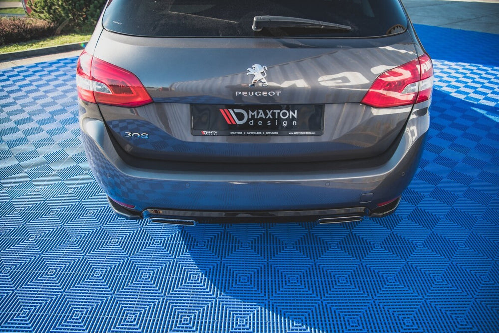 Maxton Parts - Diffusor Flaps passend für Peugeot 308 SW Mk2 schwarz Hochglanz