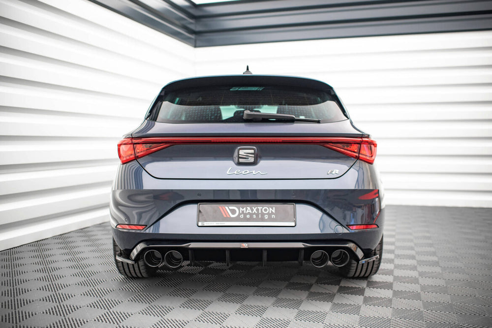 Maxton Parts - Diffusor Flaps passend für Seat Leon FR Hatchback Mk4 schwarz Hochglanz (SE-LE-4-FR-RSD1-G)