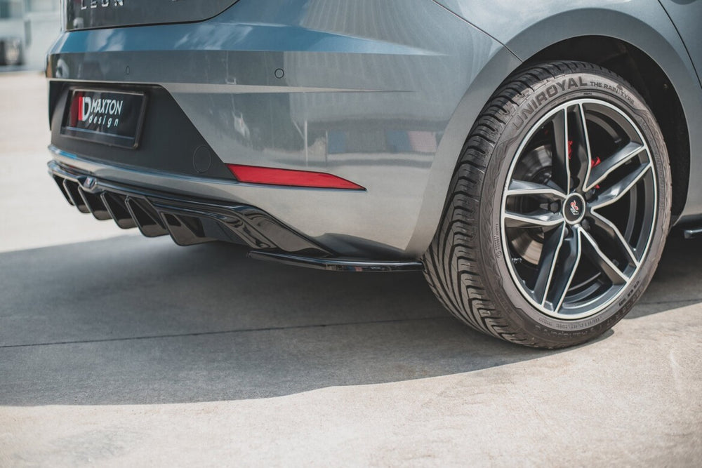 Maxton Parts - Diffusor Flaps passend für Seat Leon Mk3 FR FL schwarz Hochglanz