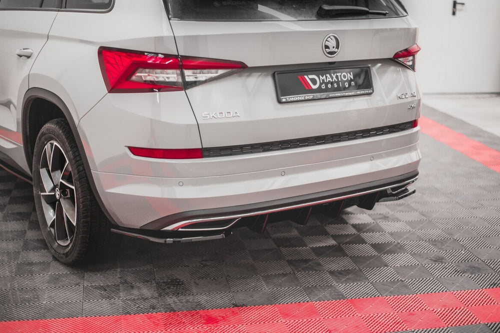 Maxton Parts - Diffusor Flaps passend für Skoda Kodiaq Sportline Mk1 / Mk1 FL schwarz Hochglanz