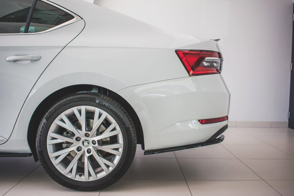 Maxton Parts - Diffusor Flaps passend für Skoda Superb Liftback / Combi Mk3 FL schwarz Hochglanz
