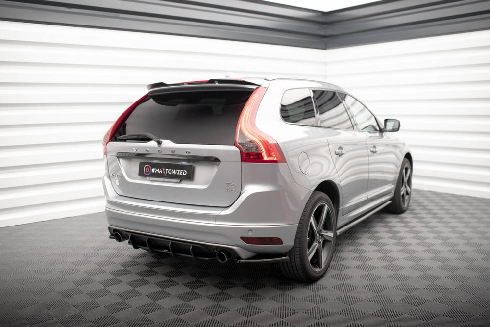 Maxton Parts - Diffusor Flaps passend für Volvo XC60 R-Design Mk1 FL schwarz Hochglanz