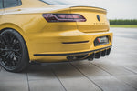 Maxton Parts - Diffusor Flaps passend für VW Arteon R-Line Limousine / Shooting Brake Mk1 schwarz Hochglanz (VWAR1RLINECNC-RSF1-G)