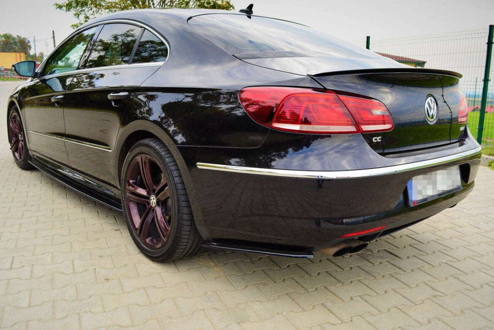 Maxton Parts - Diffusor Flaps passend für VW CC R-LINE schwarz Hochglanz