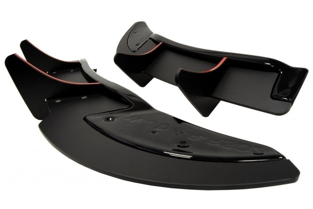 Maxton Parts - Diffusor Flaps passend für VW Golf 6 R (CNC) schwarz Hochglanz