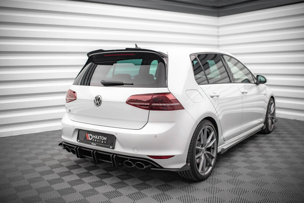 Maxton Parts - Diffusor Flaps passend für VW Golf R Mk7 schwarz Hochglanz (VWGO7RCNC-RSD1B+RSF1-G)