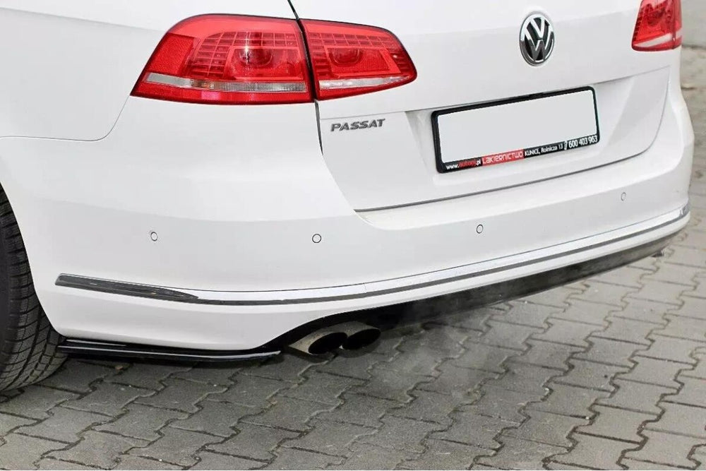 Maxton Parts - Diffusor Flaps passend für VW Passat R-Line B7 Variant schwarz Hochglanz