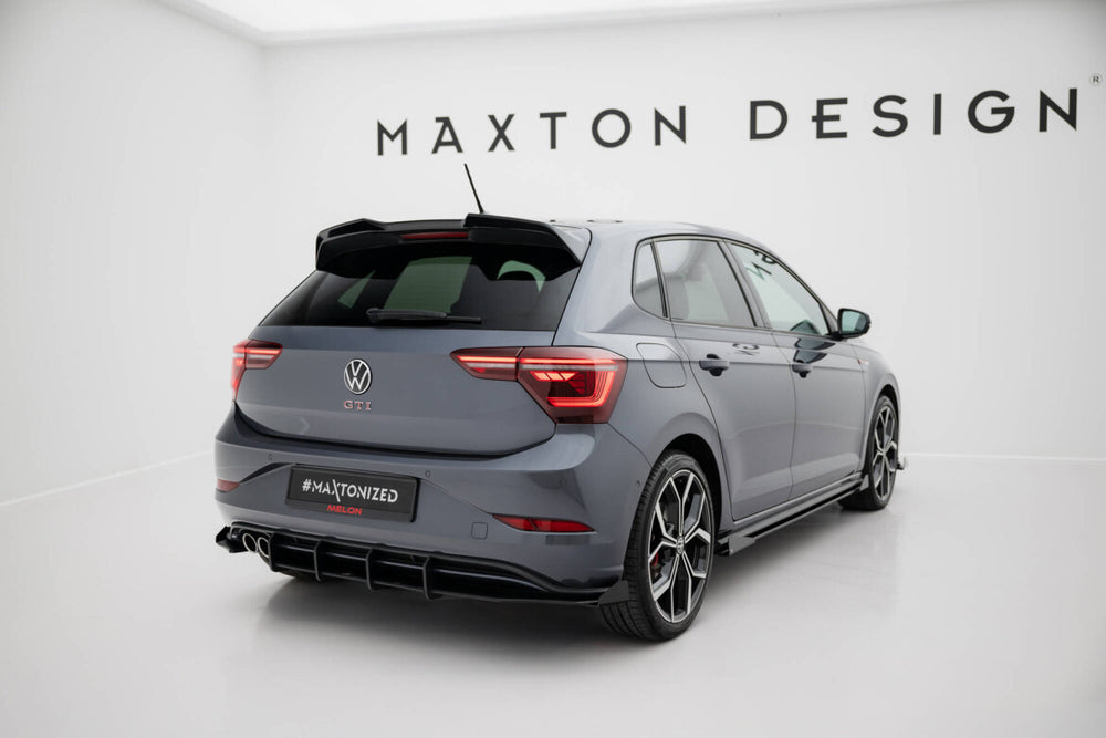 Maxton Parts - Diffusor Flaps passend für VW Polo GTI Mk6 FL schwarz Hochglanz (VWPO6FGTICNC-RSF1-G)