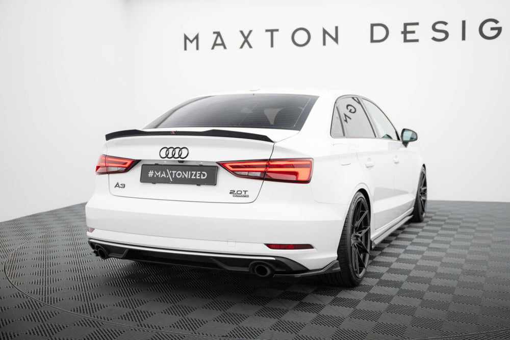 Maxton Parts - Diffusor Flaps V.1 passend für Audi A3 Limousine 8V FL schwarz Hochglanz
