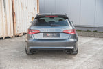Maxton Parts - Diffusor Flaps V.1 passend für Audi RS3 8V Sportback schwarz Hochglanz