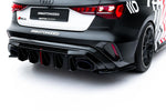 Maxton Parts - Diffusor Flaps V.1 passend für Audi RS3 Limousine 8Y Facelift schwarz Hochglanz
