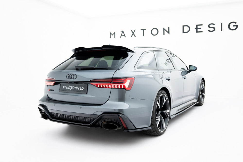 Maxton Parts - Diffusor Flaps V.1 passend für Audi RS6 C8 / C8 FL schwarz Hochglanz