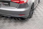 Maxton Parts - Diffusor Flaps V.1 passend für Audi S3 Sportback 8V FL schwarz Hochglanz