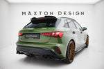 Maxton Parts - Diffusor Flaps V.1 passend für Audi S3 Sportback 8Y FL schwarz Hochglanz