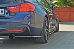 Maxton Parts - Diffusor Flaps V.1 passend für BMW 4er F32 M Paket schwarz Hochglanz