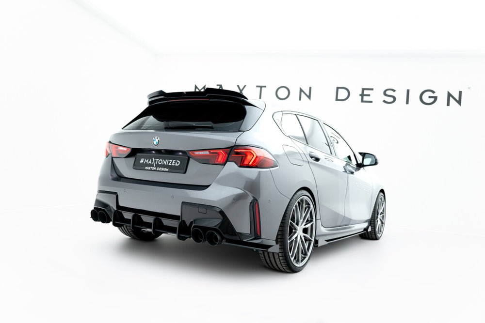 Maxton Parts - Diffusor Flaps V.1 passend für BMW M135i F70 schwarz Hochglanz (BM170MCNC-RSF1-G)
