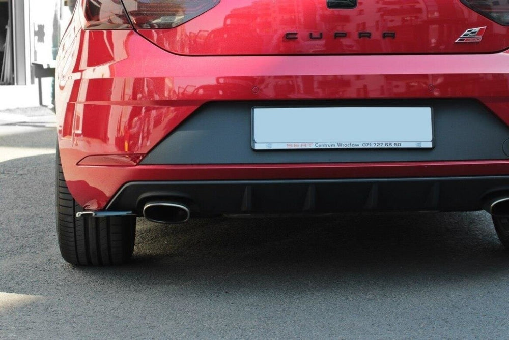 Maxton Parts - Diffusor Flaps V.1 passend für Seat Leon CUPRA Mk3 FL Hatchback schwarz Hochglanz