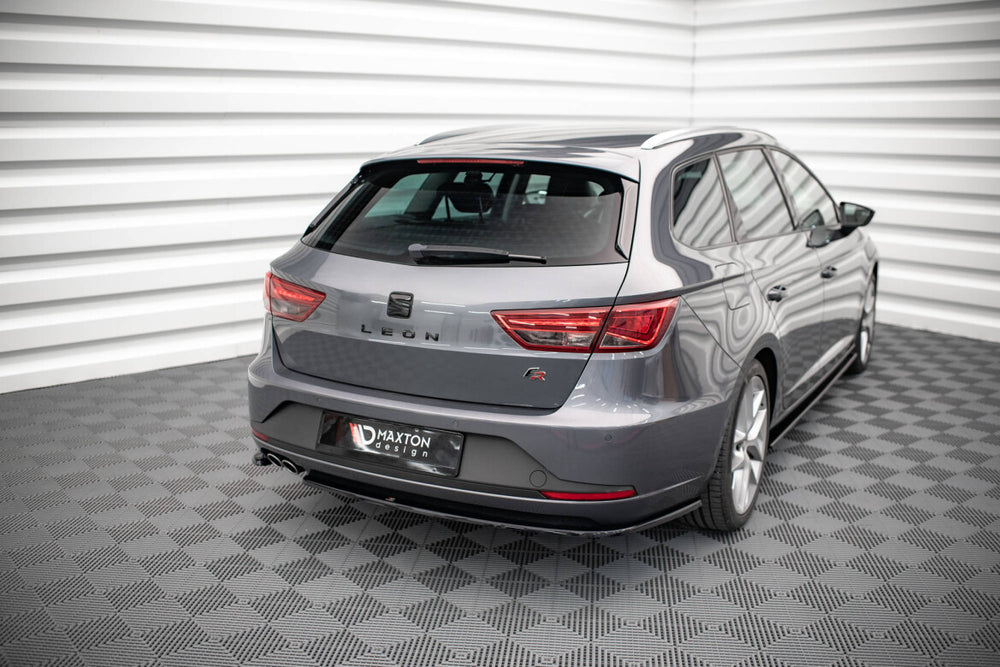 Maxton Parts - Diffusor Flaps V.1 passend für Seat Leon FR Sportstourer Mk3 schwarz Hochglanz