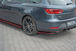 Maxton Parts - Diffusor Flaps V.1 passend für Seat Leon Mk3 CUPRA ST FL schwarz+rot Hochglanz
