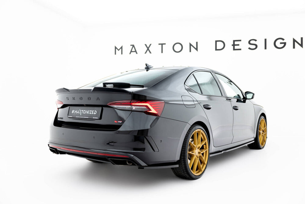 Maxton Parts - Diffusor Flaps V.1 passend für Skoda Octavia RS Liftback / Combi Mk4 FL schwarz Hochglanz