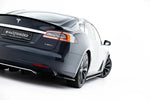 Maxton Parts - Diffusor Flaps V.1 passend für Tesla Model S Mk1 schwarz Hochglanz