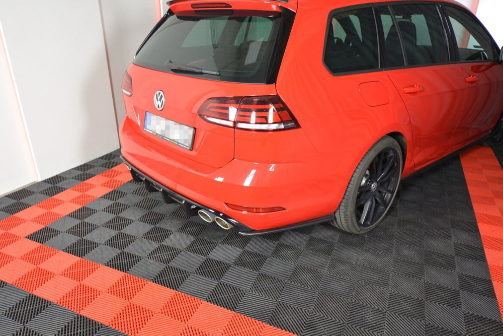 Maxton Parts - Diffusor Flaps V.1 passend für VW Golf 7 R VARIANT FL schwarz Hochglanz