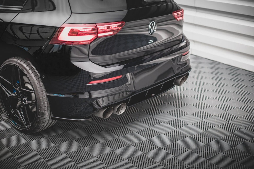 Maxton Parts - Diffusor Flaps V.1 passend für VW Golf R Hatchback Mk8 FL schwarz Hochglanz