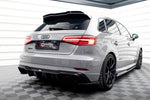 Maxton Parts - Diffusor Flaps V.2 passend für Audi RS3 8V Sportback FL schwarz Hochglanz