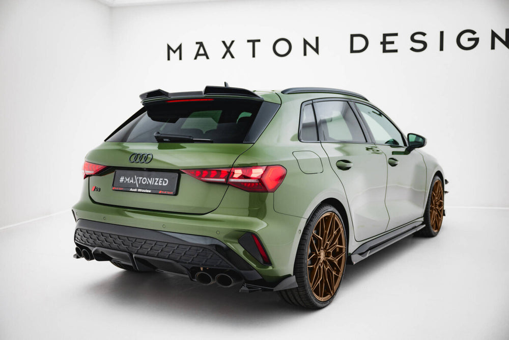 Maxton Parts - Diffusor Flaps V.2 passend für Audi S3 Sportback 8Y FL schwarz Hochglanz