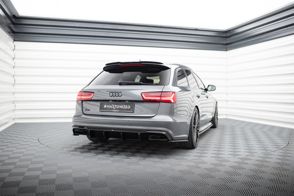 Maxton Parts - Diffusor Flaps V.2 passend für Audi S6 / A6 S-Line / A6 C7 FL schwarz Hochglanz
