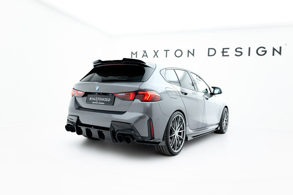 Maxton Parts - Diffusor Flaps V.2 passend für BMW 1er M-Paket F70 schwarz Hochglanz (BM170MCNC-RSD2B+RSF2-G)