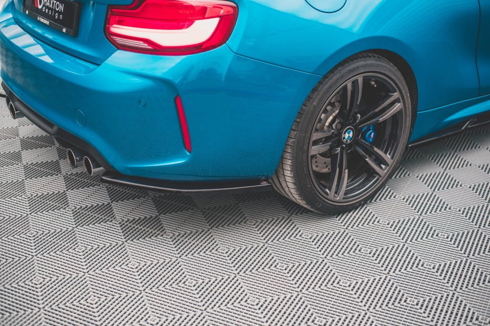 Maxton Parts - Diffusor Flaps V.2 passend für BMW M2 F87 schwarz Hochglanz