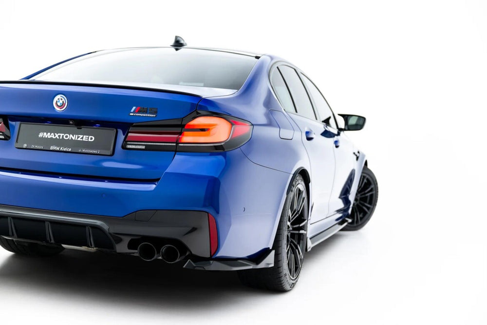 Maxton Parts - Diffusor Flaps V.2 passend für BMW M5 F90 / F90 Facelift schwarz Hochglanz