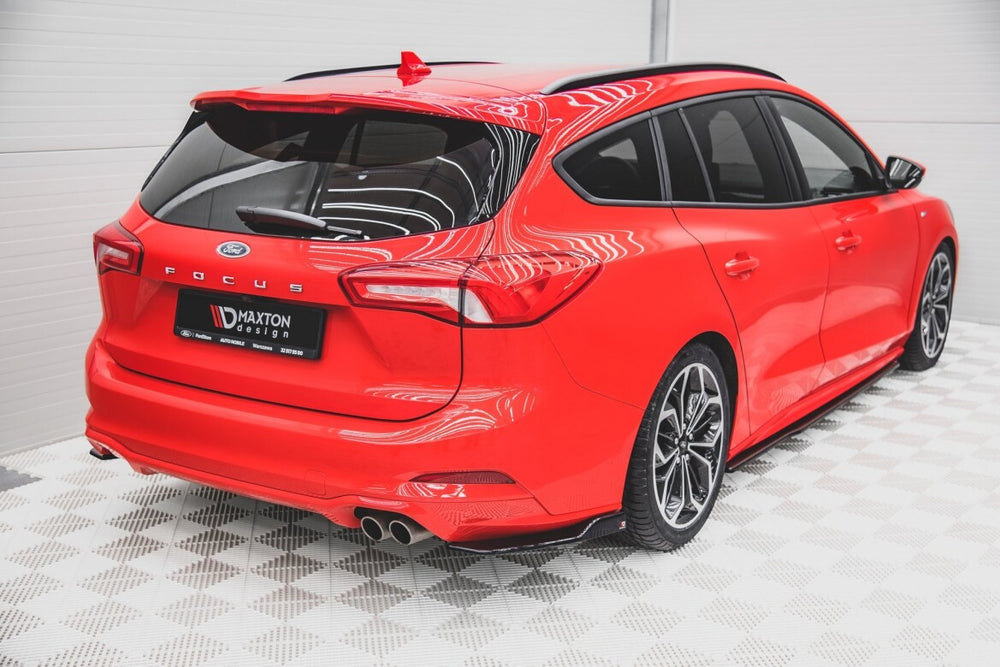 Maxton Parts - Diffusor Flaps V.2 passend für Ford Focus ST-Line Kombi Mk4 schwarz Hochglanz