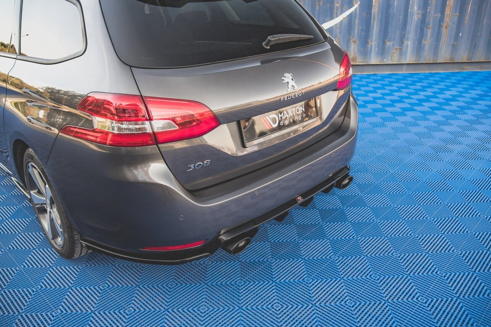 Maxton Parts - Diffusor Flaps V.2 passend für Peugeot 308 SW Mk2 schwarz Hochglanz