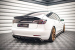 Maxton Parts - Diffusor Flaps V.2 passend für Tesla Model 3 schwarz Hochglanz